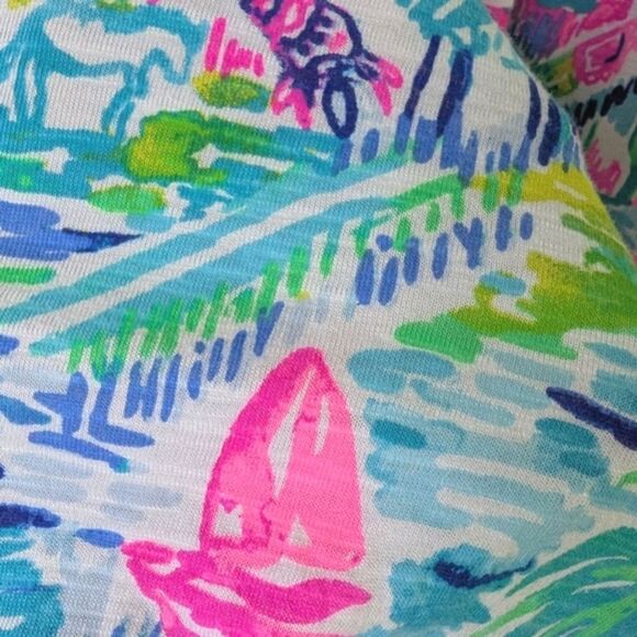 Lilly Pulitzer Essie Shift Dress Salt In The Air Sailboats Medium - Picture 6 of 12